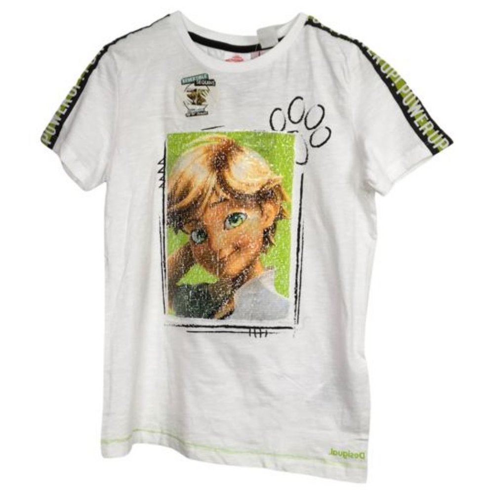 NWT Desigual Boy's T-shirt Miraculous Reversible Sequins Size 11/12 Years